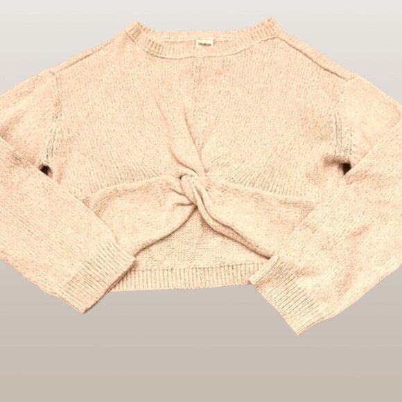 Oshkosh Bgosh Girls NWOT cream gold sparkle cream crop sweater - Picture 1 of 4